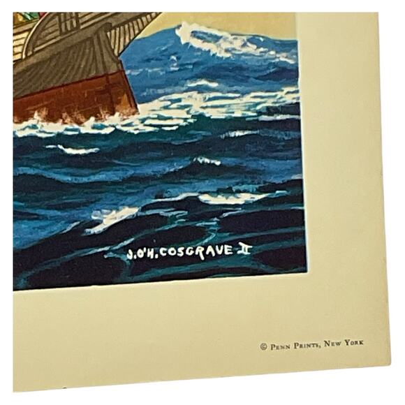 Brigantine Prince‎ de Neufchatel 1812 Print by JOH Cosgrave Maritime Art - Picture 4 of 6